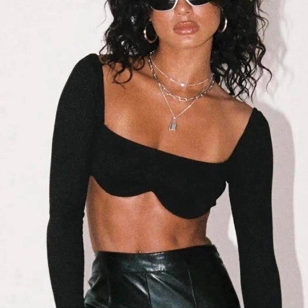 Princess Polly Long Sleeve Crop Top
